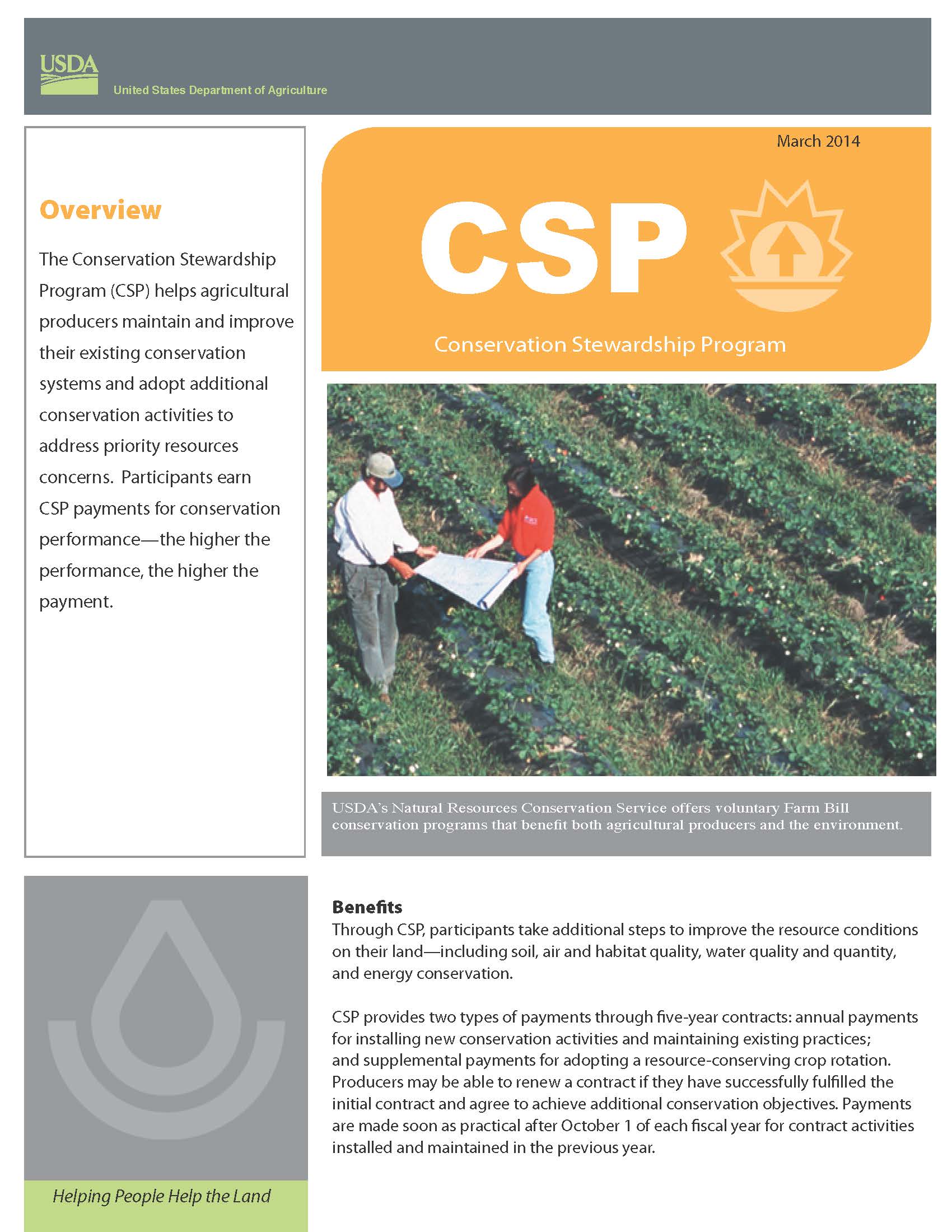 2014 Farm Bill-CSP