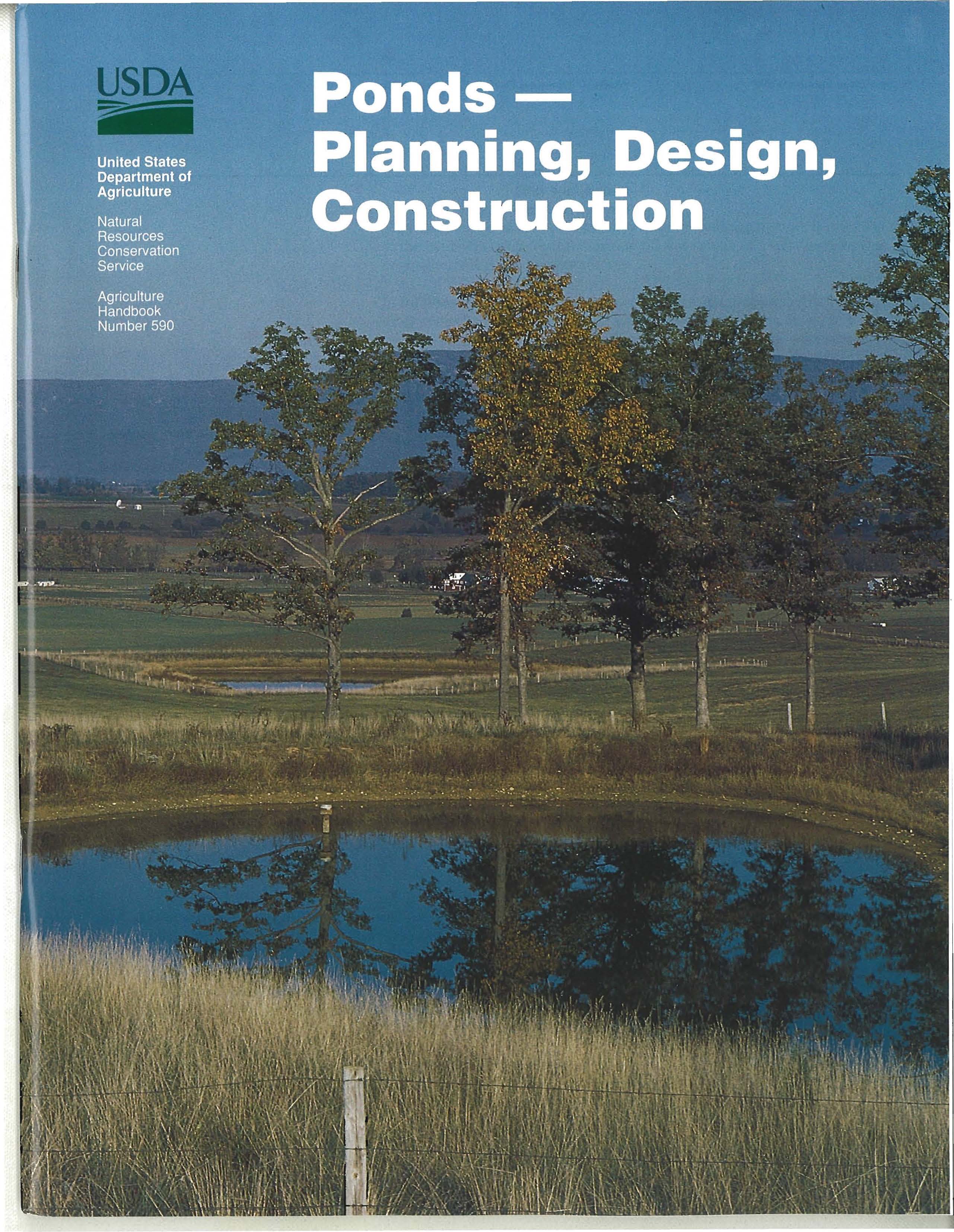 Ponds-Planning, Design, Construction