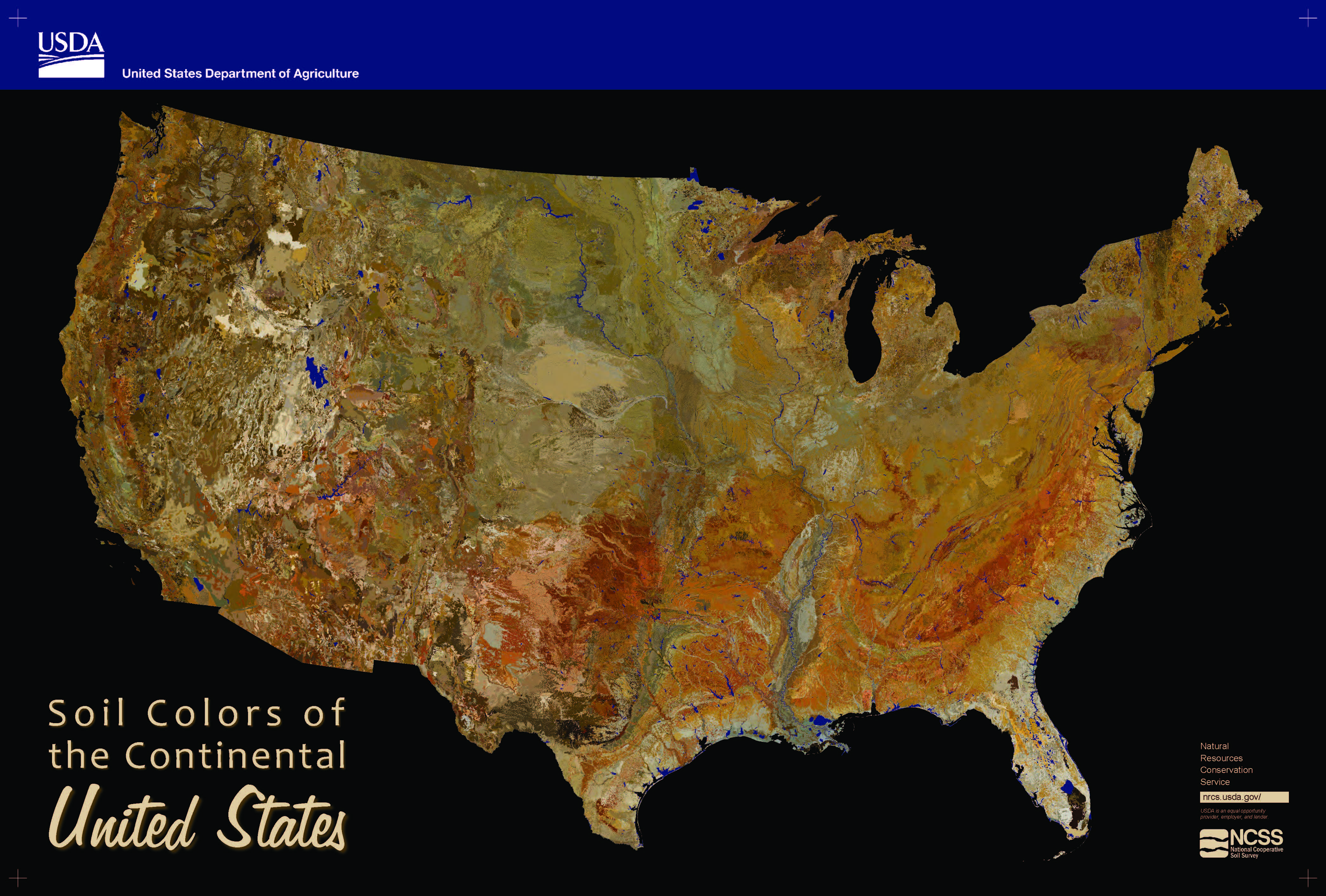 Soil Colors of the Continental United States