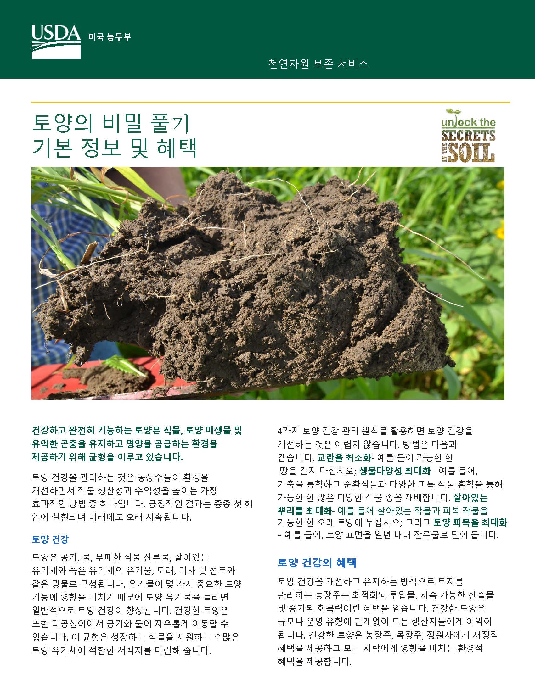 Korean Basic and Benefits Soil Health fact sheet