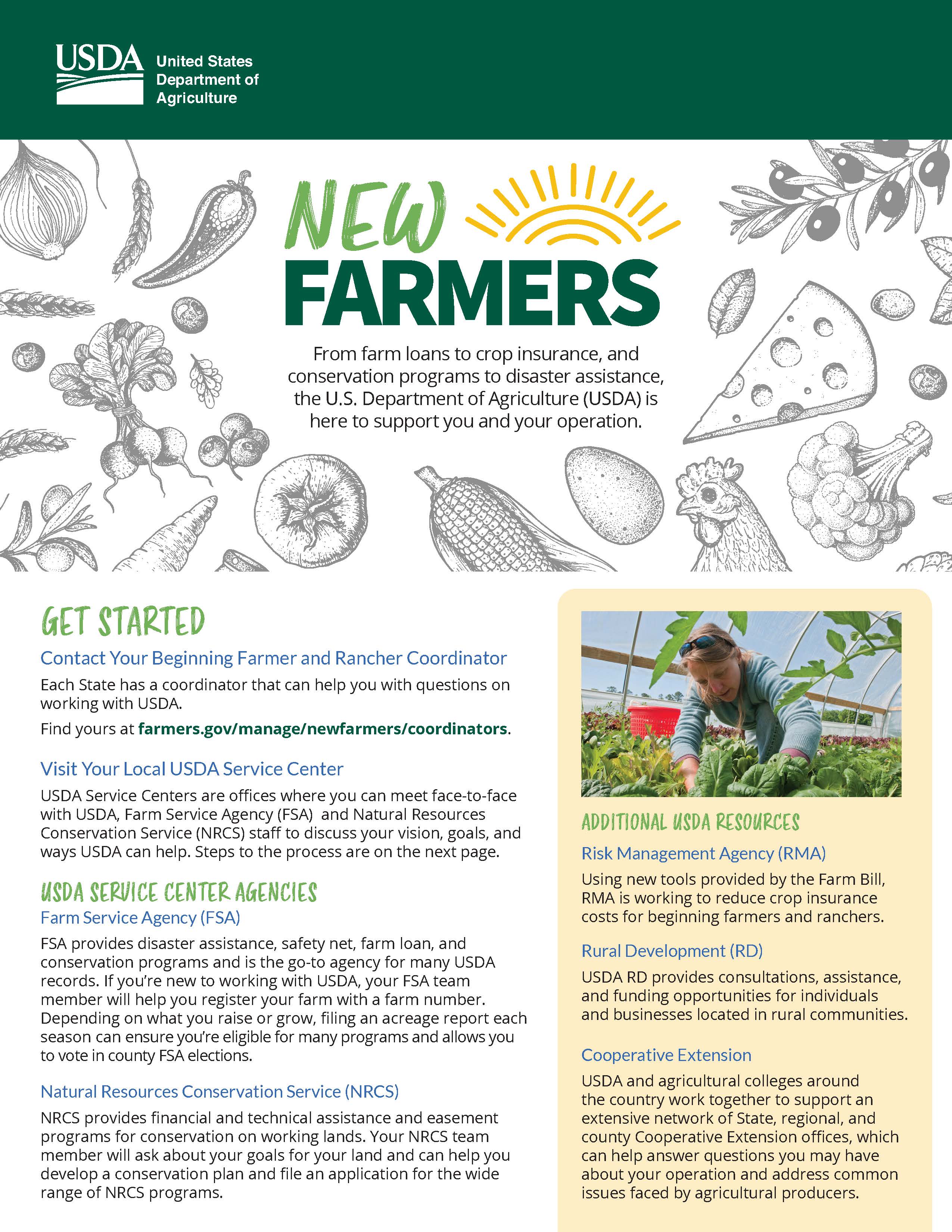Farmers.gov New Farmers Get Started fact sheet