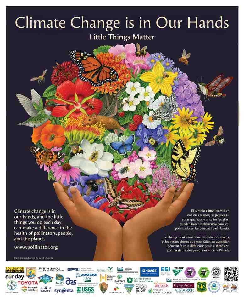 2023 Pollinator poster-Climate Change is in Our Hands