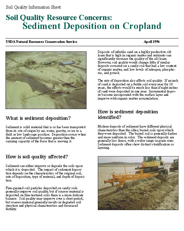 SQ-Resource Concerns-Sediment Deposition on Cropland