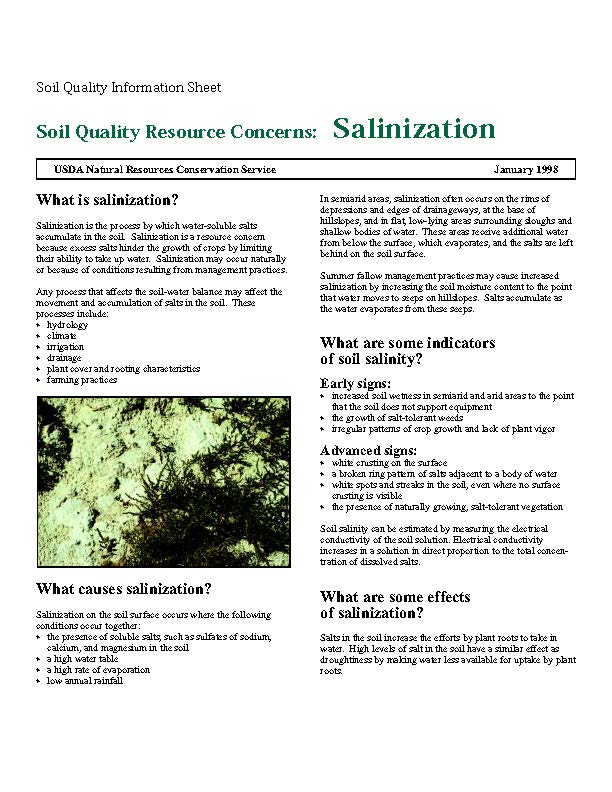 SQ-Resource Concerns-Salinization