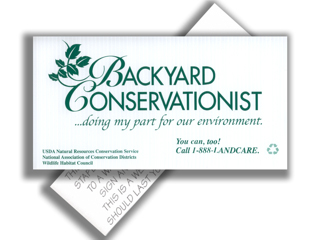 Backyard Conservation sign