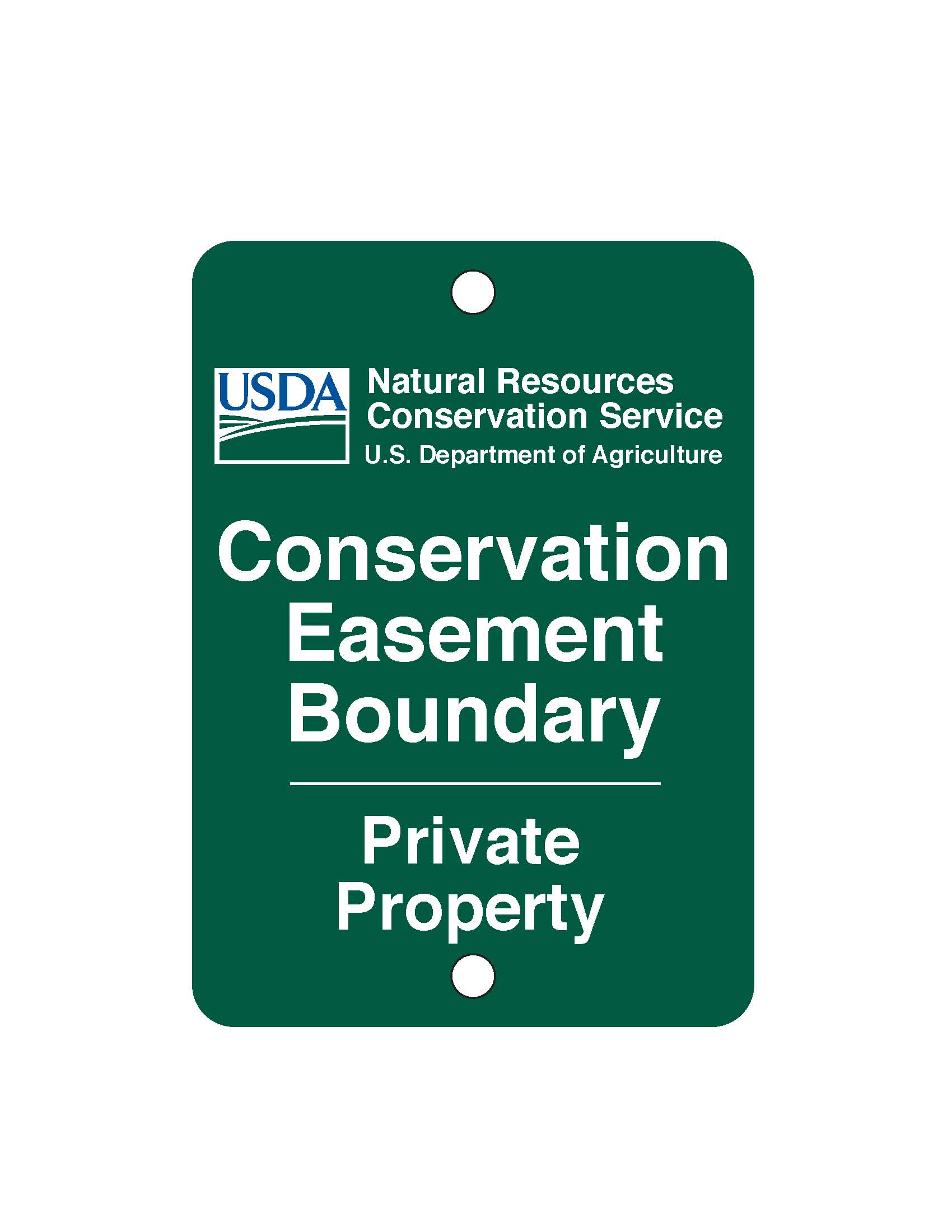 Green Easement Sign