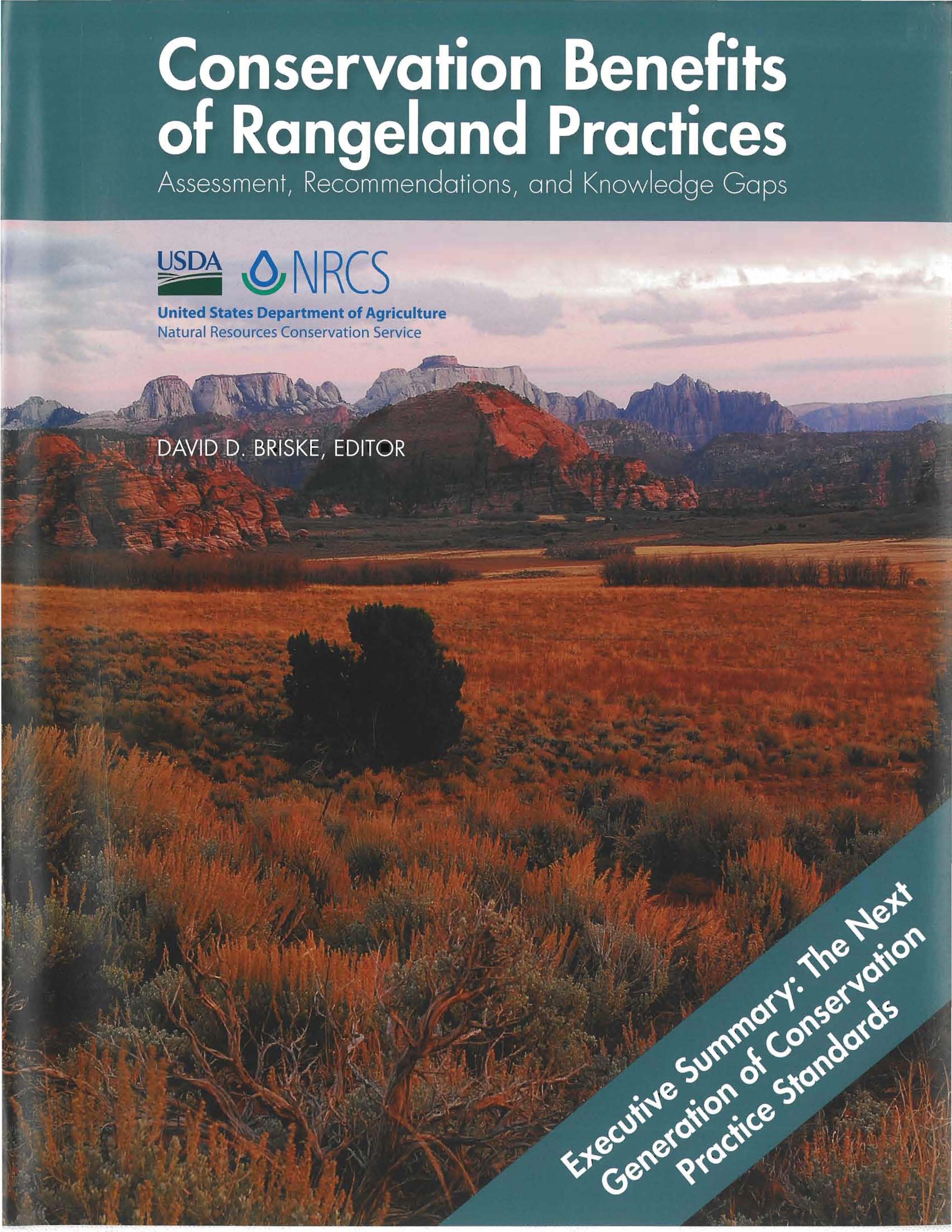 Conservation Benefits of Rangeland Practices-Summary