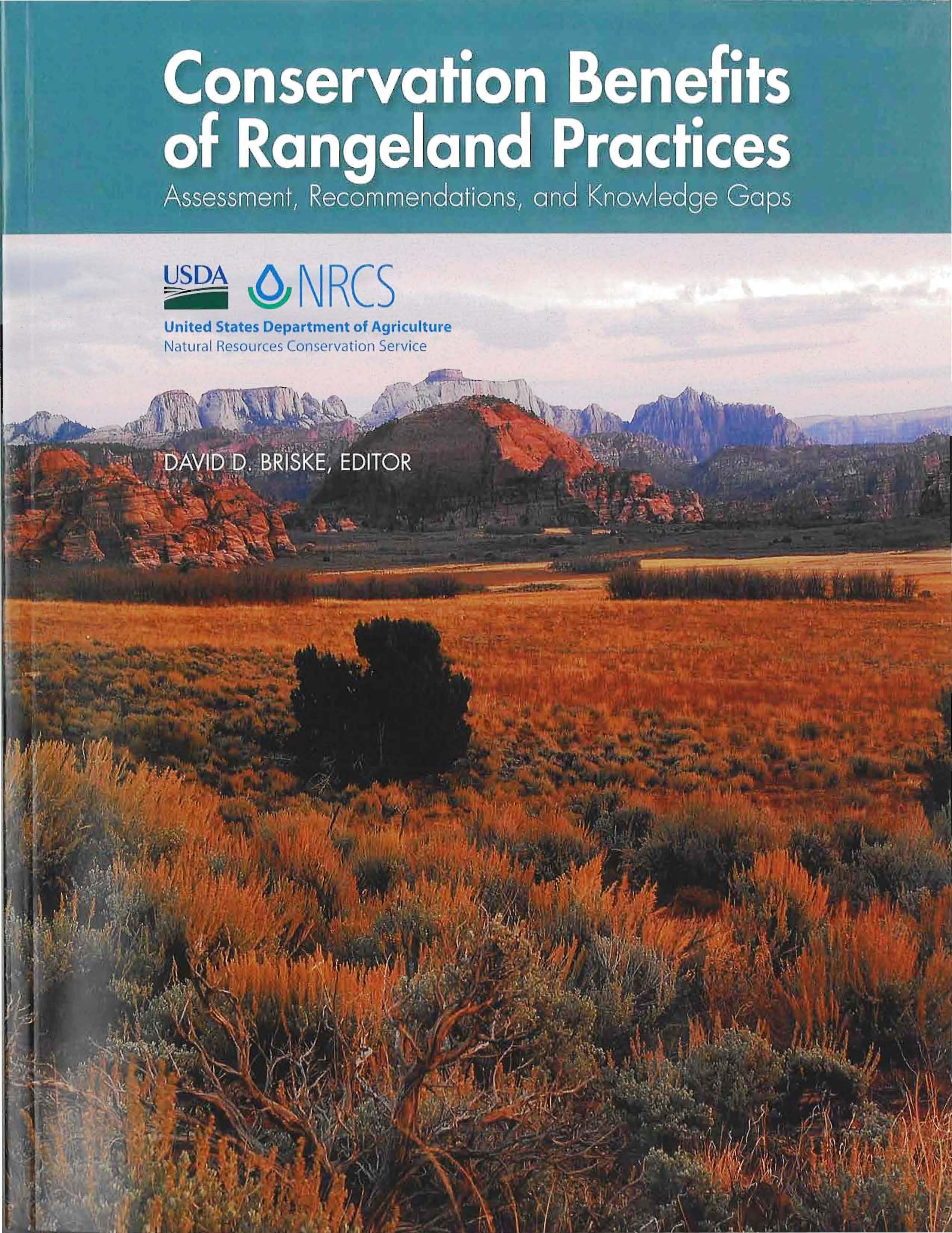 Conservation Benefits of Rangeland Practices: book